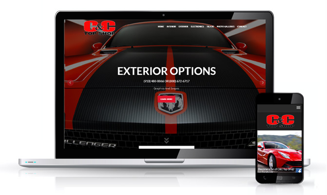 C&C Top Shop Website by Minuteman Web Design