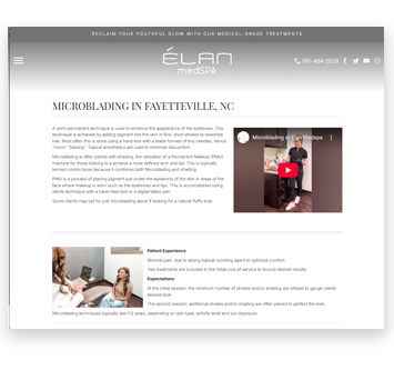 Medical Spa Website  by Minuteman Press Website Design