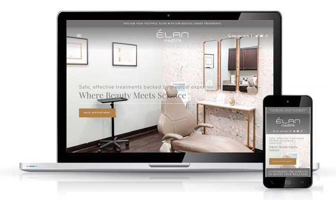 Elan Med Spa Website by Minuteman Press Website Design