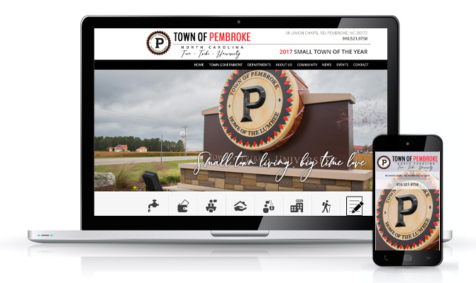 Town of Pembroke Website designed by Minuteman Website design