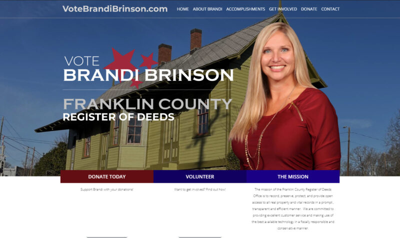 Brandi Brinson Landing Page Website Design
