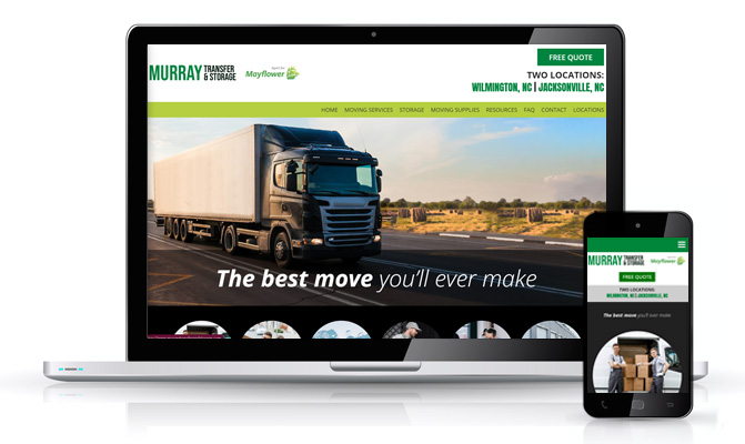 Murray Transfer & Storage professional  website by Minuteman Press Website Design